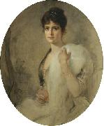 Friedrich August von Kaulbach A portrait of a lady Germany oil painting artist